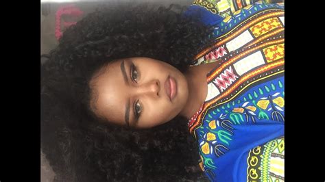 How To Blend Your Natural Hair With Curly Weave|Wig - YouTube