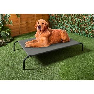 Superjare outdoor dog bed with canopy this elevated dog bed by best choice provides a good space for your dog to sprawl on, while. Raised Pet Bed with Canopy - Green | Dog Sun Lounger ...