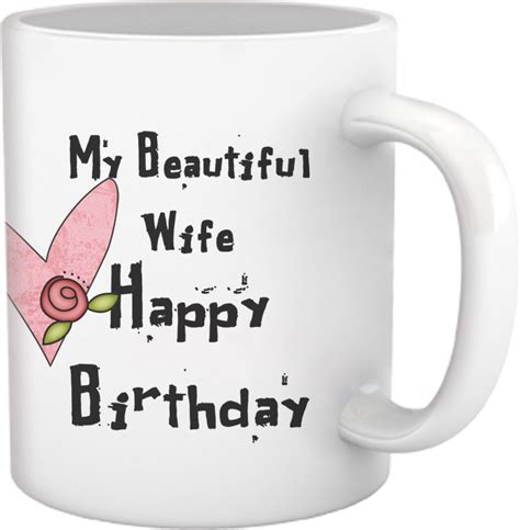 Need some birthday gift ideas for the woman in your life? Tied Ribbons Happy Birthday Gifts for Wife Ceramic Mug ...