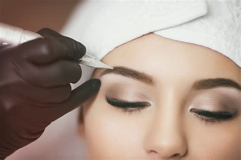 I think i always end up coming back to. Permanent Makeup Tattooing Of Eyebrows Stock Photo - Download Image Now - iStock