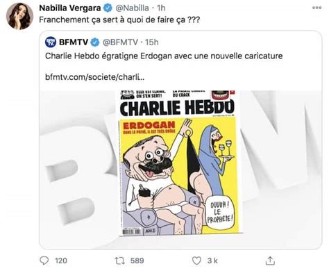 French satirical magazine charlie hebdo sparked controversy as it likened meghan markle's treatment by the royal family to the killing of george floyd. Nabilla s'indigne de la caricature de Charlie Hebdo avec ...