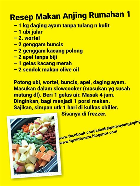 Tanggal tua pasrah untuk makan alakadarnya maka dari itu, mengolah resep makanan sendiri di rumah menjadi penting untuk mendapatkan tim dapur anggrek. Resep Makanan Anjing Buatan Rumah Makan Ayam ~ Tips Info Cara