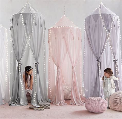 Luxurious and silky soft, minky fabric resembles real mink to. Cotton Voile Play Canopy - Grey | Baby bed canopy, Kids ...
