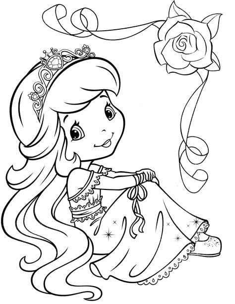 You can use our amazing online tool to color and edit the following strawberry shortcake princess coloring pages. strawberry shortcake coloring page | Food in 2020 ...