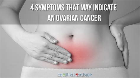 Ovaries are small organs located on each side of a women's pelvis. 4 Symptoms that May Indicate an Ovarian Cancer - YouTube