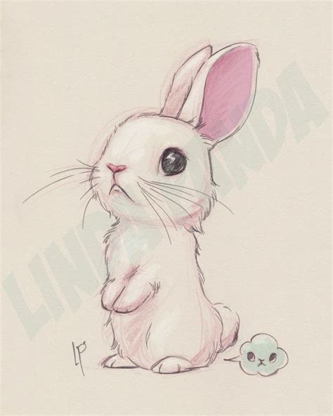 Tracez une forme ovale avec une ligne coloriage dessin lapin kawaii à imprimer du livre de coloriage dessin. Kawaii Bunny Kunstdruck | Dibujos bonitos, Dibujos kawaii ...