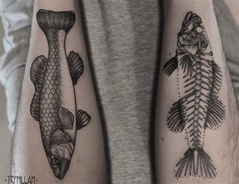 Free cliparts that you can download to you computer and use in your designs. Fish and its skeleton tattoo | Cute girl tattoos, Tattoos ...