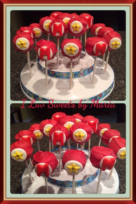 Mario & friends cake pops 3. Mario Brothers Cake Pops | Cake pops, Cake, Sweets