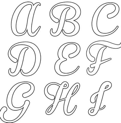 ¡imprime estos moldes de letras mayúsculas! ALFABETO CURSIVO: Moldes, Para Imprimir | Fontes de letras ...