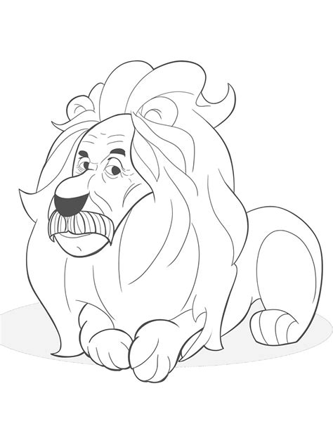 Here is a colouring page to print and enjoy. Wise Lion Coloring Page - Free Printable Coloring Pages ...