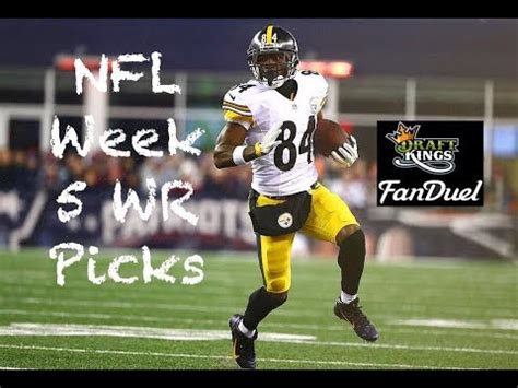 Lets take a look at the top stacks on the draftkings week 4 main slate for nfl dfs. NFL Week 5 (Fanduel + DraftKings) WR Picks - YouTube