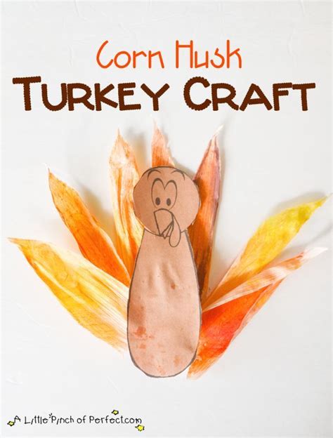 How to set up corn painting in your classroom. Turkey Craft with Corn Husk Feathers - | Thanksgiving ...