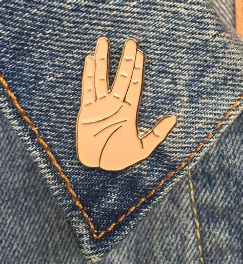 This article is only intended for customers who are graphic designers and want to create enamel pin designs on their own. Vulcan salute pin | Enamel pins, Hand pin, Bag pins