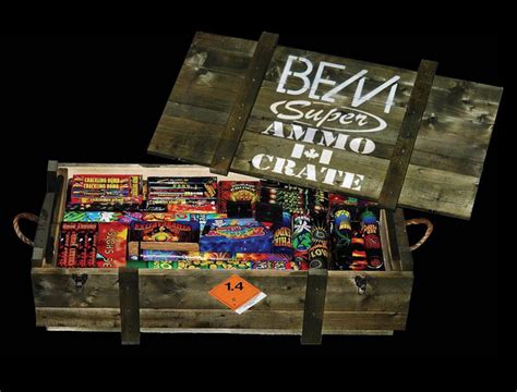 It usually takes less than four minutes to perform. BEM Super Ammo Crate | BEM Fireworks - www.bem.ca