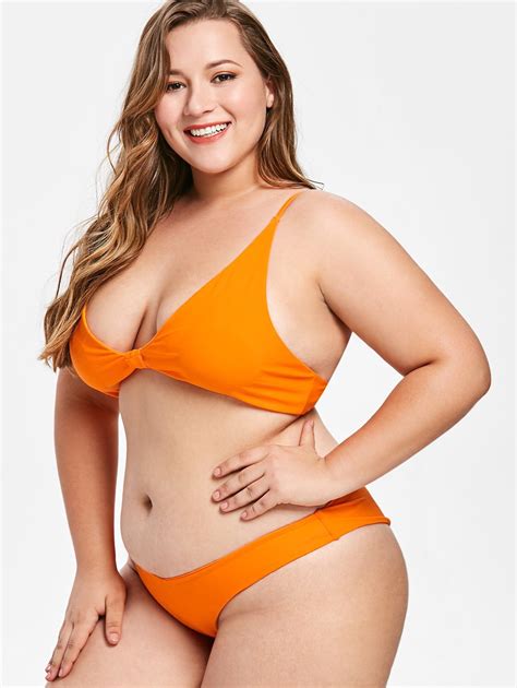 What are our swimsuits made of that makes them different? 75% OFF Plus Size High Cut Knotted Bikini Set | Rosegal