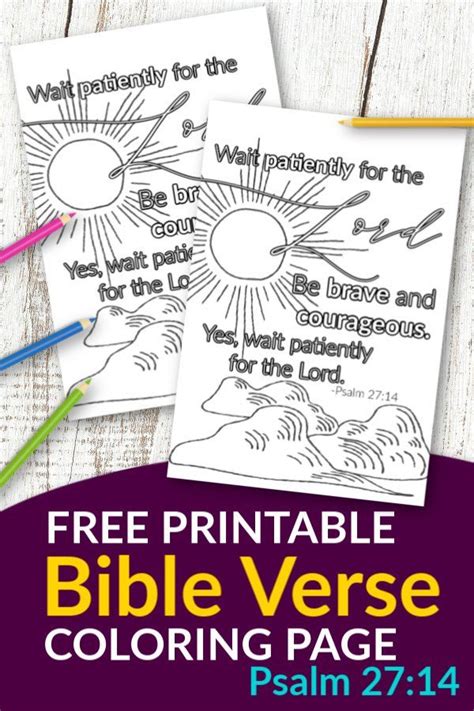 Psalms coloring book bible psalm 51, child png clipart. Free Printable Psalm 27:14 Bible Verse Coloring Page in ...