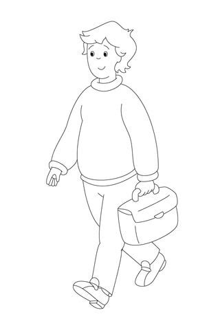 Download Boris Is Walking With His Briefcase coloring page | Super Coloring