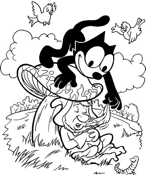 It helps to develop motor skills, imagination and patience. Felix the Cat Coloring Pages
