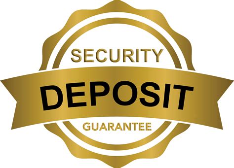 Download Security Deposit Badge - Security Deposit Logo Clipart Png Download - PikPng