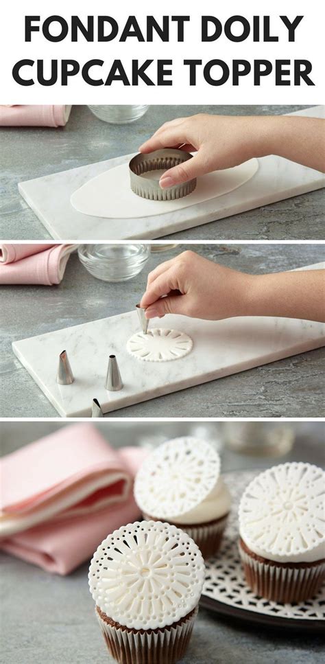 Yesterday, i baked this cheesecake with my compact toaster oven. How to Make a Fondant Doily Cupcake Topper - Get creative ...