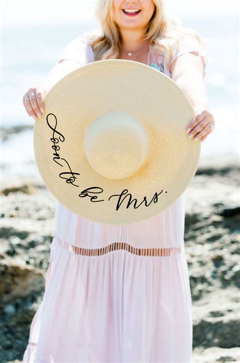 This accessory emphasizes the individuality of the bride. Personalized Beach Hat | Beach hat, Bachelorette party hat ...