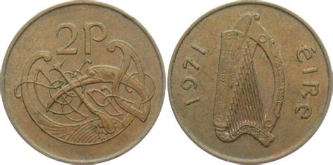 Dezimalzahl oder römische zahl eingeben und auf umrechnen klicken. 2 Pence 1971 Irland 2 Pence vz | MA-Shops