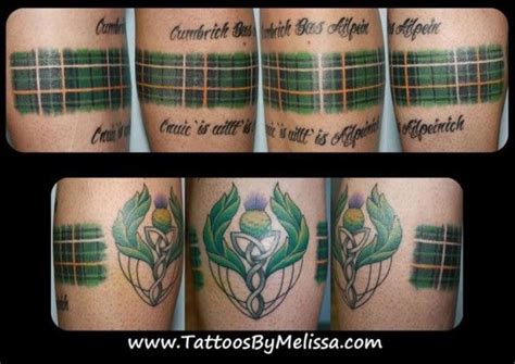 Tattoo ideas 1 min read. Scottish celtic Tartan/ Plaid leg tattoo Artist: Melissa ...