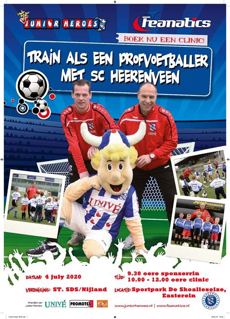 The match is a part of the club friendly games. sc Heerenveen-clinic en -sponsorloop - Nijland