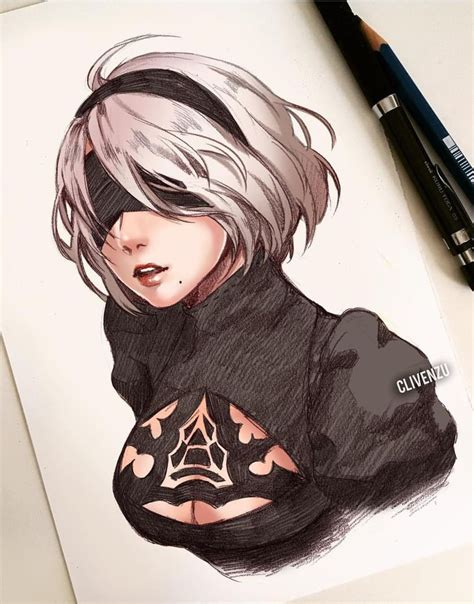 Not only will it help with your drawings, but it is also a great way to record your. 2B beautiful drawing by @clivenzu | Nier automata, Anime art, Anime art beautiful