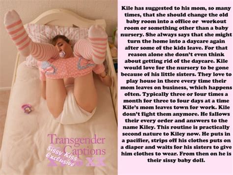 After that i became their sissy slave. answers to the name Kiley | Diaper captions, Baby captions ...