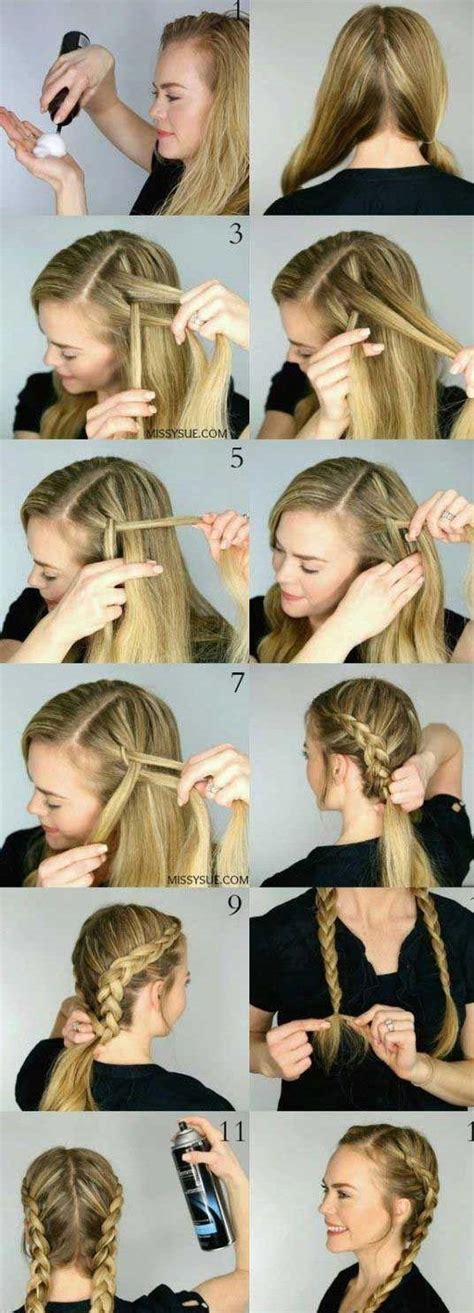 Continue adding hair, as you would to french braid, and braid until you run out of hair. 30 French Braids Hairstyles Step by Step -How to French ...