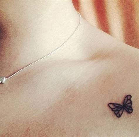 Colored butterfly tattoo on design. Clavicle Tattoo: 30+ Most Beautiful Shoulder Tattoo Ideas