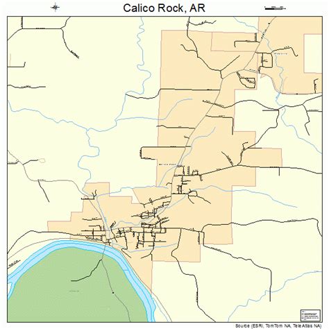 Get and explore breaking arkansas local news alerts & today's headlines geolocated on live map on website or application. Calico Rock Arkansas Street Map 0510570