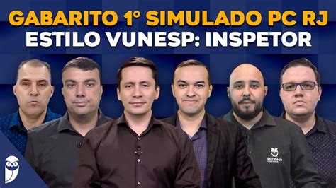 Confira se você pode participar. Gabarito 1º Simulado PC RJ - Estilo VUNESP: Inspetor - YouTube