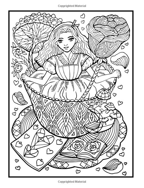 Amazon.com: Alice's Adventures in Wonderland: An Adult Coloring Book with Fantasy Themes and ...