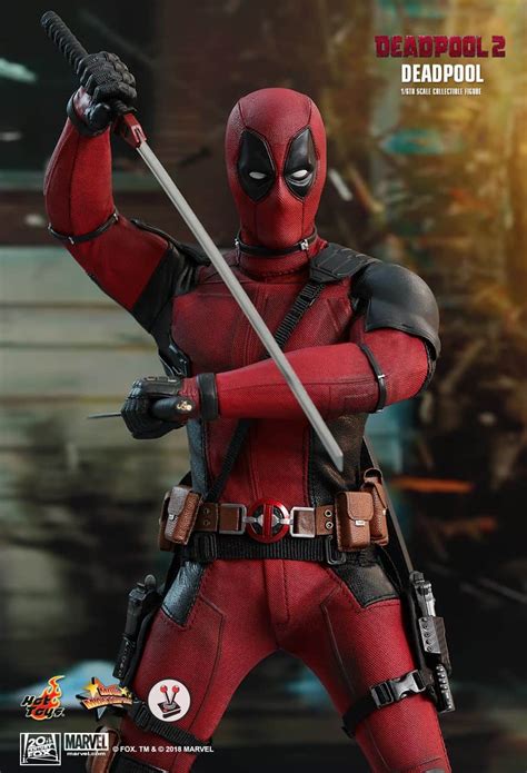 Two fists, two swords, and a total bada$$. Hot Toys Deadpool (MMS490) collectible is a sexy unicorn lover