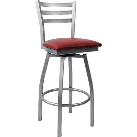 Bar stools are on sale every day at cymax! 3 Slat Metal Ladder Back Swivel Bar Stool