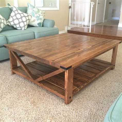 Find out how you can turn secondhand items discovered at yard sales and thrift stores into a stylish and functional looking to save money while making your coffee table? Ana White | Modified Rustic X Coffee Table - DIY Projects