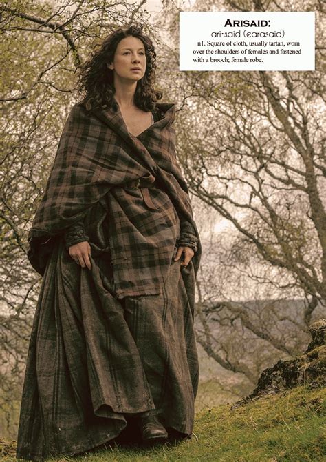 It is usually made of undyed wool with a few bright lines or stripes on it. Outlander definitions.- Arisaid. (x) | Outlander costumes ...