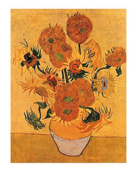 Die klaren konturen der felder, die mit den nummern der entsprechenden acrylfarbe eine präzise bildwiedergabe ermöglichen. Sonnenblumen - Vincent van Gogh als Kunstdruck oder ...