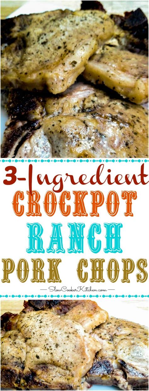 Crock pot pork chops & potatoes. 3-Ingredient Crockpot Ranch Pork Chops - Kwilane