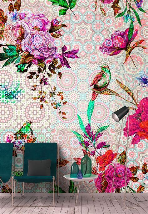 Check spelling or type a new query. Wall Design with Flowers and Birds for Residential Interiors available in India with Unimore ...