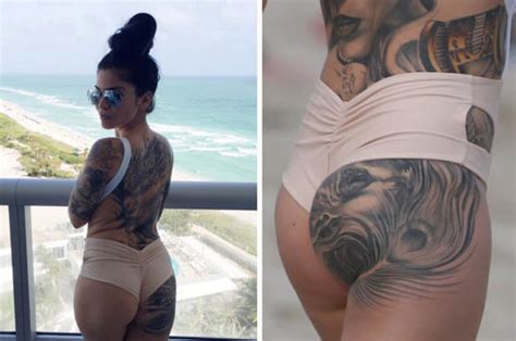 One of the most weird and awkward places on the body to have a tattoo done is about the buttocks. Cami Li flaunts sexy tattooed bum on beach break | Daily Star