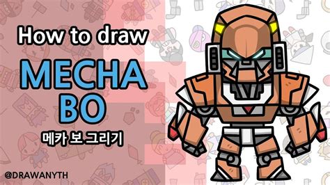Réveil led corbac mecha & spike robot | brawl stars skins. How to draw Mecha Bo | Brawl Stars - YouTube