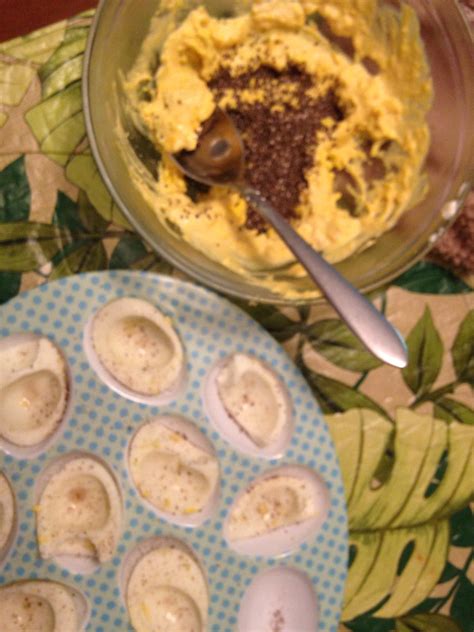 Simple and southern, deviled eggs don't get much more perfect than this. Chia Deviled Eggs: Directions, calories, nutrition & more | Fooducate