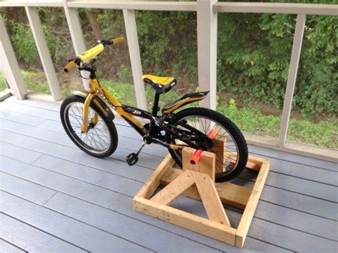 Looking online, the only options i saw for converting a normal bike into a stationary bike were designed for… Stationary Bike Stand for Kids | Diy stationary bike, Bike stand, Childrens bike