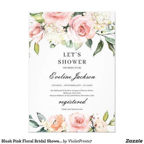 Your bridal shower dress is the perfect style kickoff to wedding festivities. Blush Pink Floral Bridal Shower Invitation | Floral baby ...