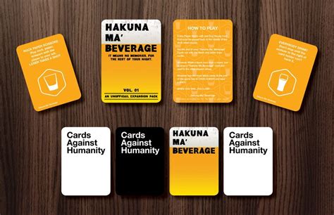 Before you go out and buy a box, though. Hakuna Ma' Beverage - The Unofficial Drink or Dare Expansion | The expanse, Drinks, Cards ...