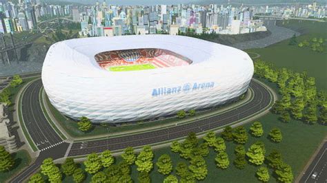 После стадиона в грюнвальде и олимпийского стадиона, альянц арена ― футбольный храм на севере мюнхена ― является. Альянц Арена - Градостроительные симуляторы