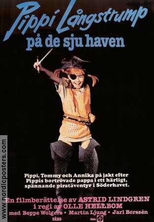 Maybe you would like to learn more about one of these? Pippi Långstrump på de sju haven poster 1970 Inger Nilsson ...